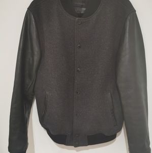 Men's Leather/Wool bomber jacket